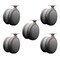 Service Caster 4'' Gray Heavy Duty Floor Safe Twin Wheel Casters Top Plate, 5PK SCC-TP02S100-TPR-GRY-5 - alternate 1